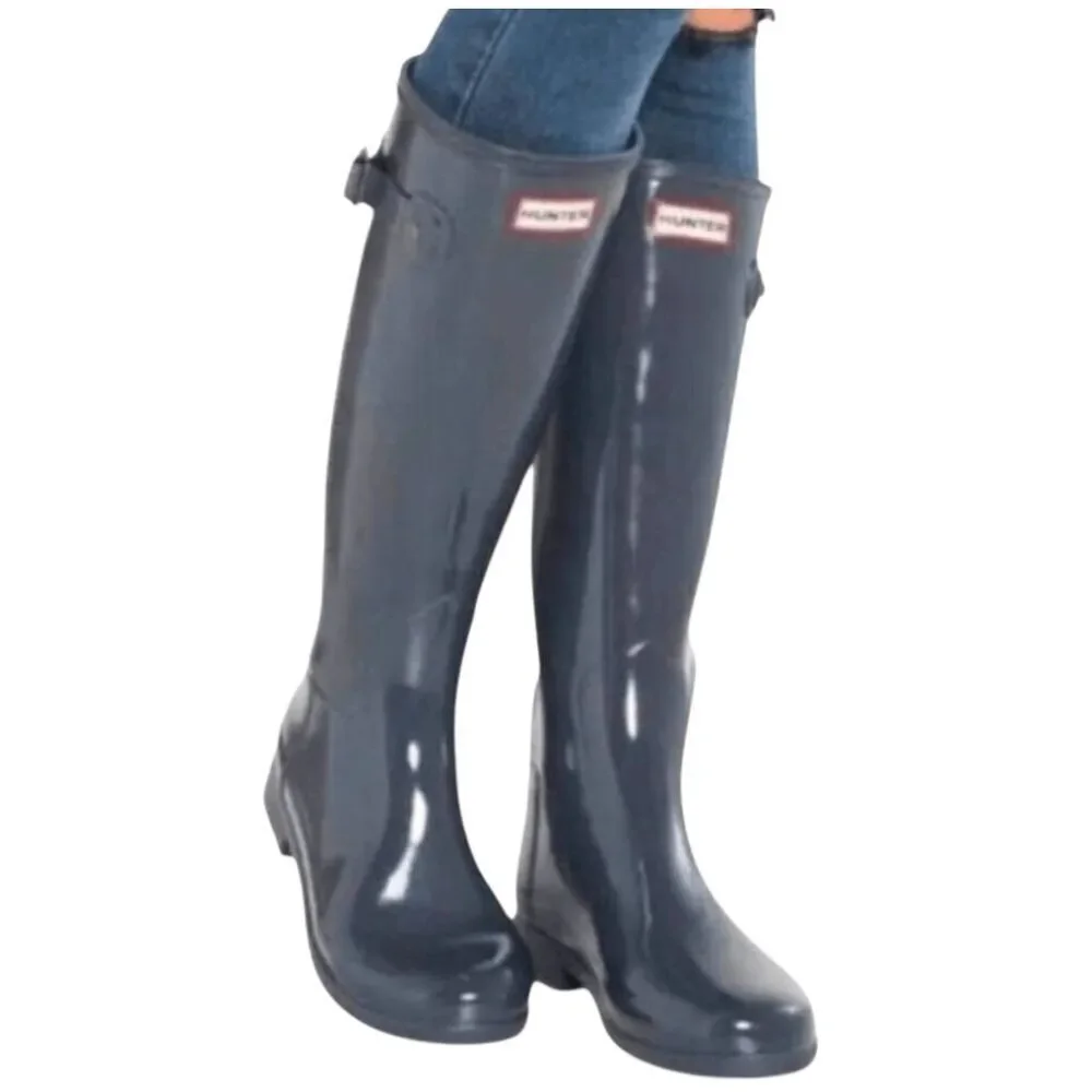 HUNTER Original Tall Gloss Rain Boot Size 6